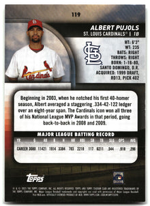 Albert Pujols - 2025 Stadium Club - #119 back
