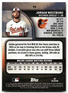 Jordan Westburg - 2025 Stadium Club - #94 back