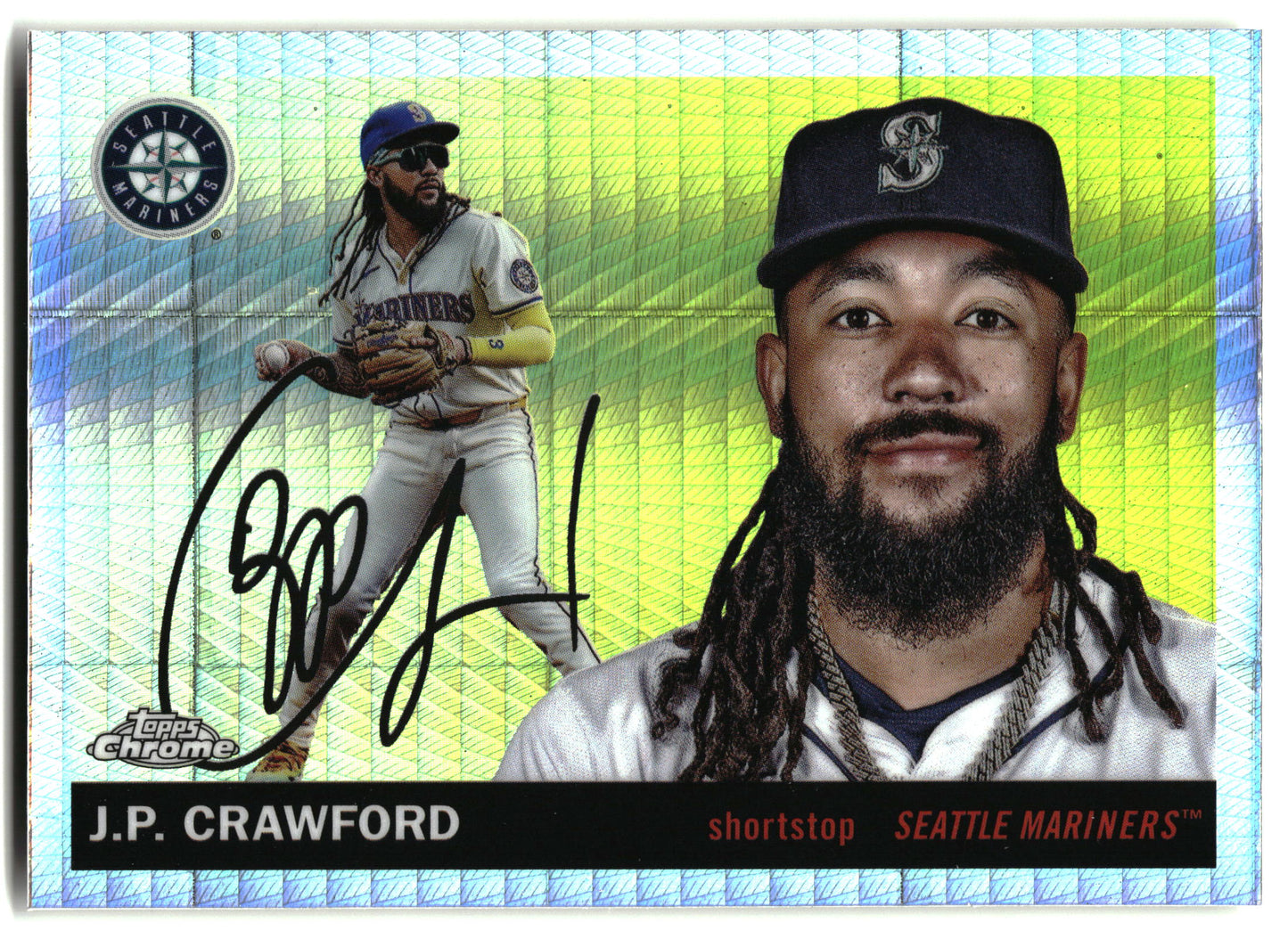 2025 Topps Chrome Platinum #138 J.P. Crawford Prism Refractors front