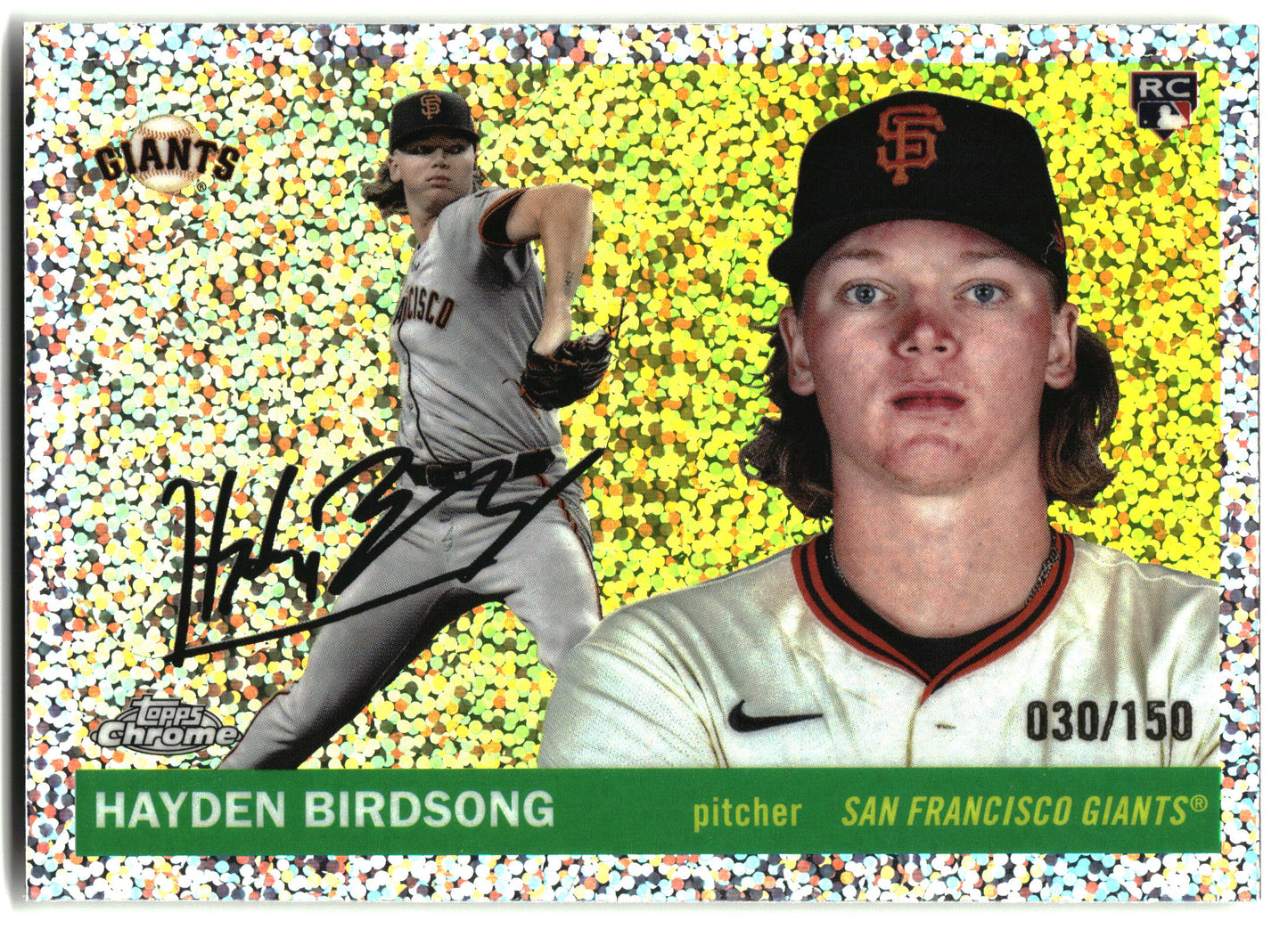 2025 Topps Chrome Platinum #336 Hayden Birdsong Speckle Refractors #/150 front