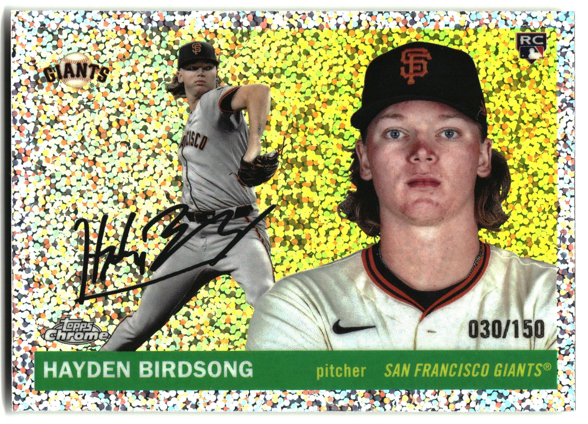 2025 Topps Chrome Platinum #336 Hayden Birdsong Speckle Refractors #/150 front