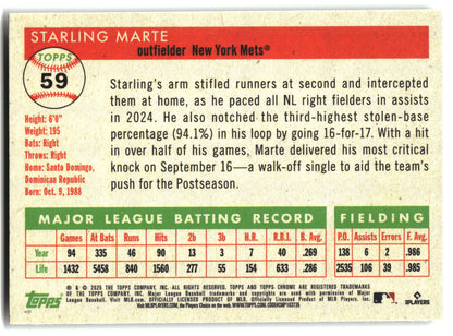 2025 Topps Chrome Platinum #59 Starling Marte back