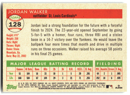 2025 Topps Chrome Platinum #128 Jordan Walker back