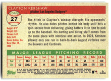 2025 Topps Chrome Platinum #27 Clayton Kershaw back