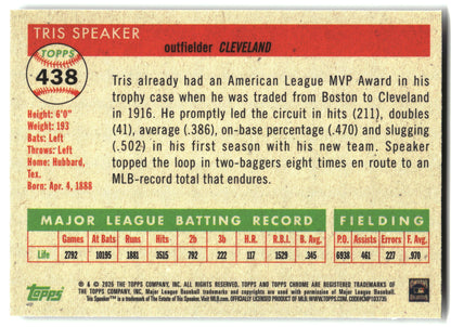 2025 Topps Chrome Platinum #438 Tris Speaker back