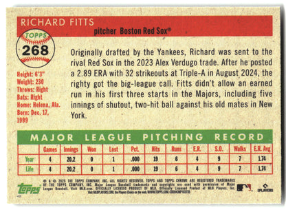 2025 Topps Chrome Platinum #268 Richard Fitts back