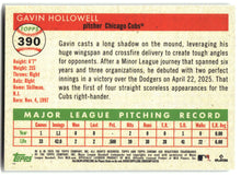 2025 Topps Chrome Platinum #390 Gavin Hollowell back