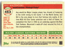 2025 Topps Chrome Platinum #463 Bill Mazeroski back