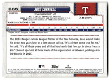 2026 Topps #665 Jose Corniell Holiday back