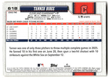 2026 Topps #618 Tanner Bibee Holiday back