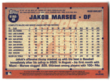 2026 Topps #91B2-45 Jakob Marsee 1991 Topps Baseball 35th (Series Two) back