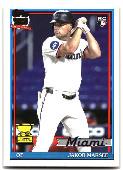 2026 Topps #91B2-45 Jakob Marsee 1991 Topps Baseball 35th (Series Two)
