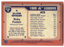 2026 Topps #91AS-45 Kirby Puckett 1991 Topps Baseball 35th Anniversary All-Stars back
