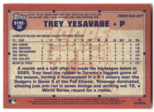 2026 Topps #91B2-33 Trey Yesavage 1991 Topps Baseball 35th (Series Two) back