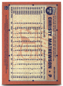 2026 Topps #91B2-31 Christy Mathewson 1991 Topps Baseball 35th (Series Two) back