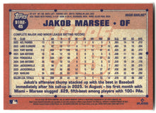 2026 Topps #91B2-45 Jakob Marsee 1991 Topps Baseball 35th (Series Two) back