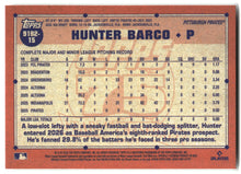 2026 Topps #91B2-15 Hunter Barco 1991 Topps Baseball 35th (Series Two) back