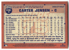 2026 Topps #91B2-4 Carter Jensen 1991 Topps Baseball 35th (Series Two) back