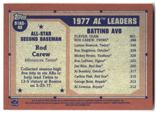 2026 Topps #91AS-48 Rod Carew 1991 Topps Baseball 35th Anniversary All-Stars back