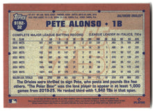 2026 Topps #91B2-32 Pete Alonso 1991 Topps Baseball 35th (Series Two) back