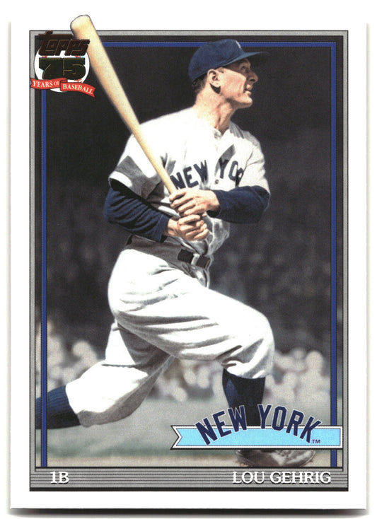 2026 Topps #91B2-30 Lou Gehrig 1991 Topps Baseball 35th (Series Two)