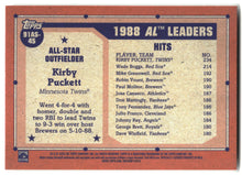 2026 Topps #91AS-45 Kirby Puckett 1991 Topps Baseball 35th All-Stars back