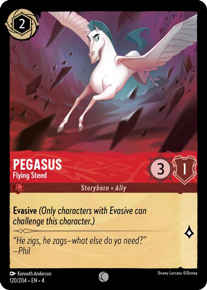 Pegasus - Flying Steed 120/204 Common Ursula's Return Lorcana Near Mint