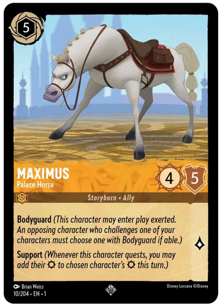 Maximus - Palace Horse 10/204 Super Rare The First Chapter Lorcana Near Mint
