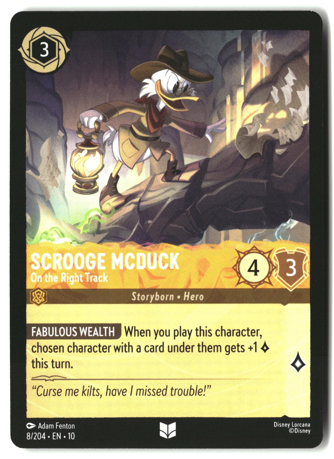 Scrooge McDuck - On the Right Track 8/204 Whispers in the Well Lorcana LP
