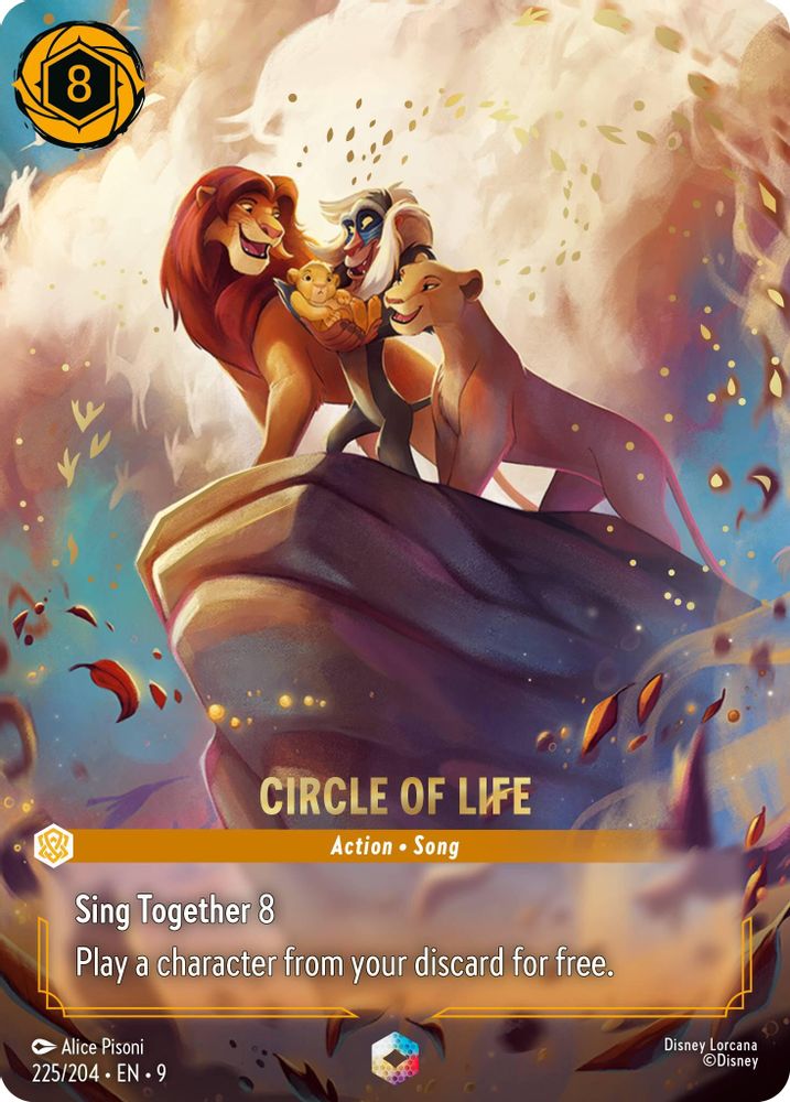 Circle of Life (Enchanted) 225/204 Enchanted Fabled Lorcana Holo Near Mint