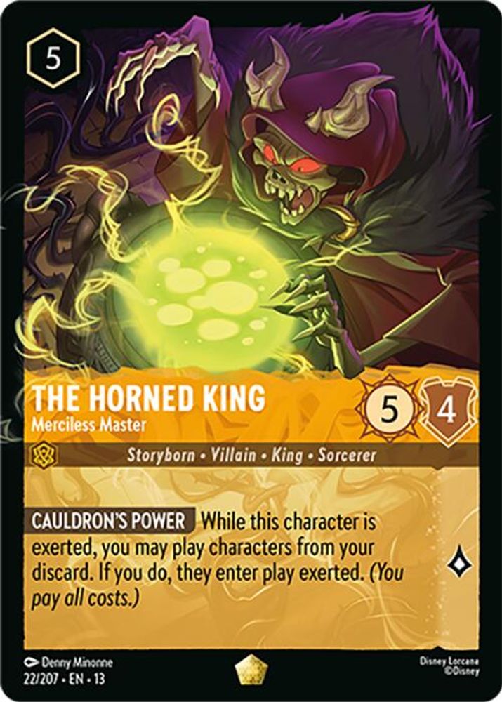 The Horned King - Merciless Master 22/204 Attack of the Vine! Lorcana NM
