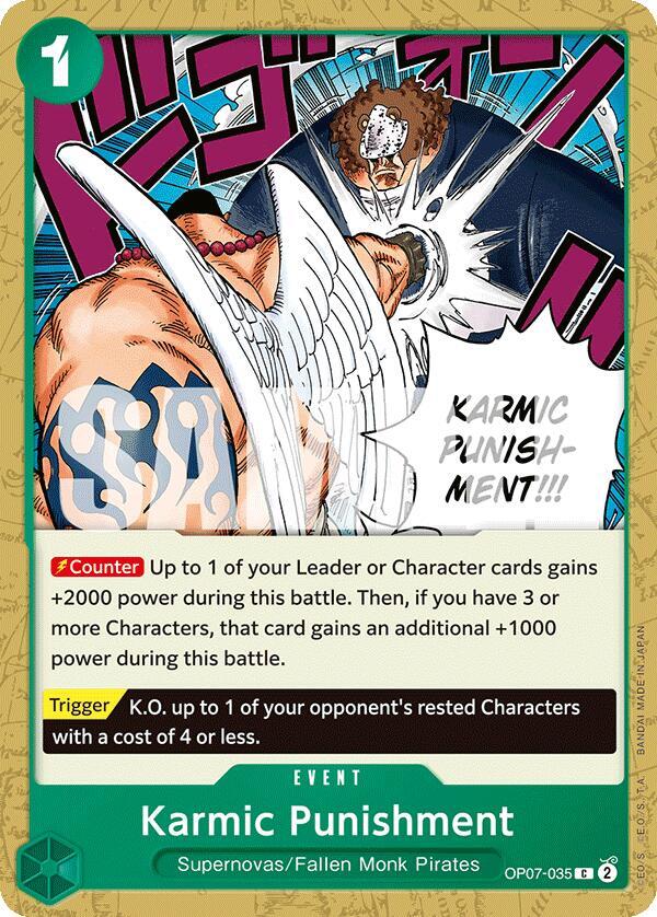 Karmic Punishment OP07-035 Common 500 Years in the Future One Piece Near Mint