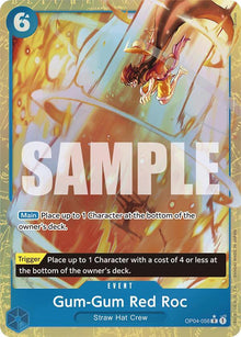 Gum-Gum Red Roc (Alternate Art) OP04-056 Premium Booster -The Best- One Piece Foil NM