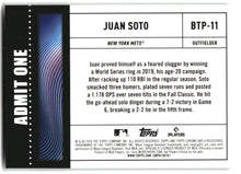 Juan Soto - 2026 Topps Chrome - Big Ticket Players - #BTP-11 back