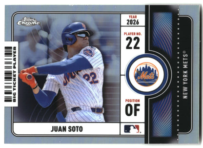 Juan Soto - 2026 Topps Chrome - Big Ticket Players - #BTP-11