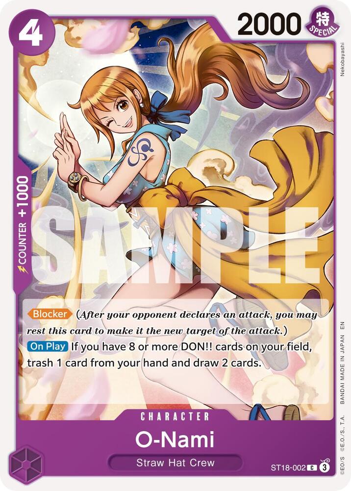 O-Nami (Reprint) ST18-002 Common Premium Booster -The Best- Vol. 2 One Piece NM