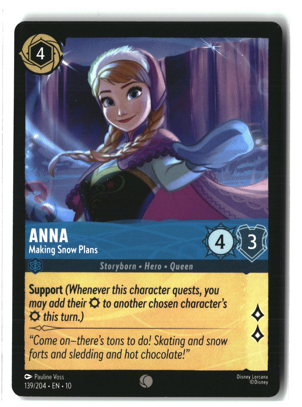Anna - Making Snow Plans 139/204 Common Whispers in the Well Lorcana LP