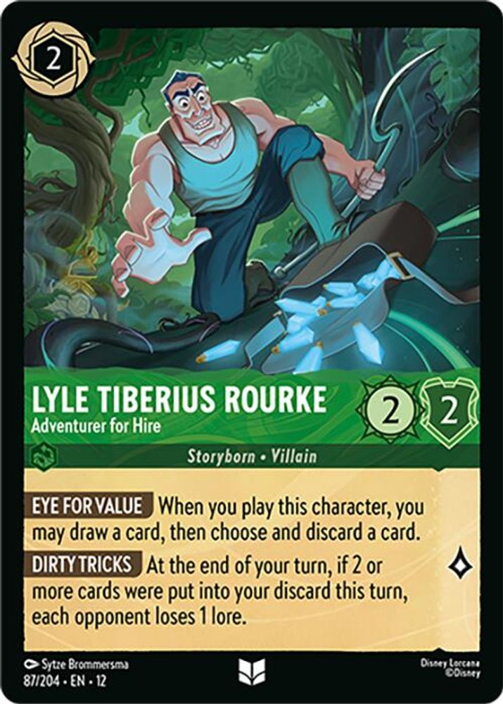 Lyle Tiberius Rourke - Adventurer for Hire 87/204 Wilds Unknown Lorcana NM