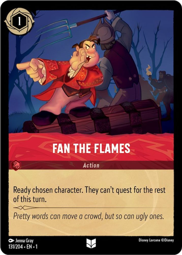 Fan the Flames 131/204 Uncommon The First Chapter Lorcana Near Mint