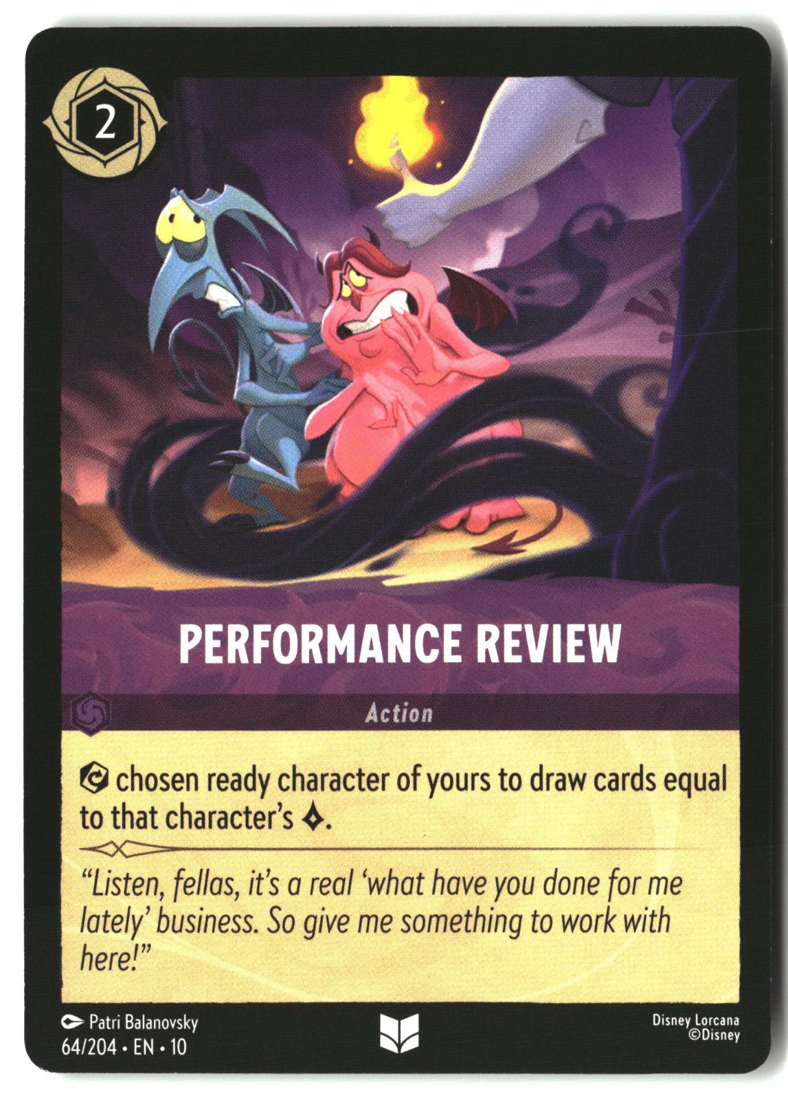 Performance Review 64/204 Uncommon Whispers in the Well Lorcana Lightly Played