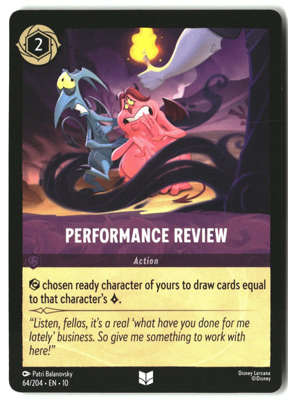 Performance Review 64/204 Uncommon Whispers in the Well Lorcana Lightly Played