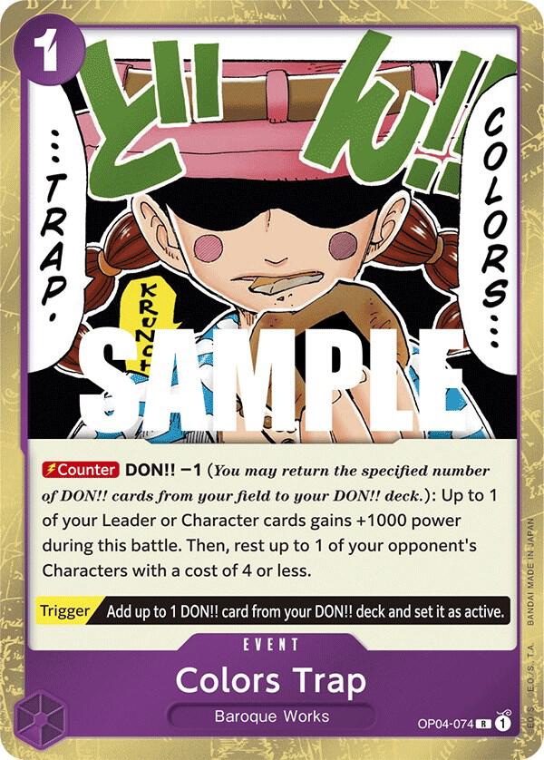 Colors Trap OP04-074 Rare Kingdoms of Intrigue One Piece Foil Near Mint