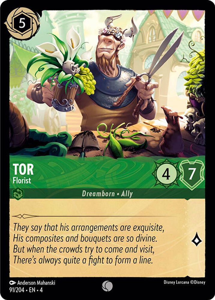 Tor - Florist 91/204 Common Ursula's Return Lorcana Near Mint