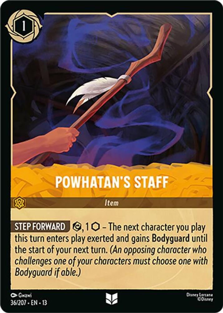 Powhatan's Staff 36/204 Uncommon Attack of the Vine! Lorcana Near Mint
