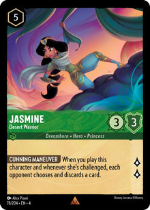 Jasmine - Desert Warrior 78/204 Rare Ursula's Return Lorcana Near Mint
