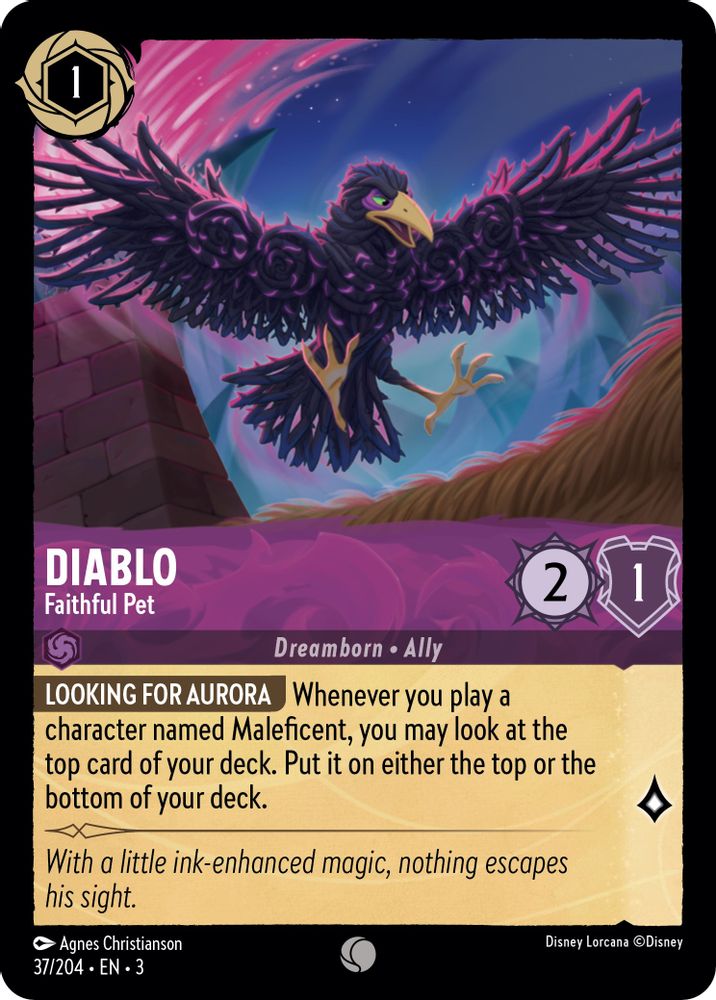 Diablo - Faithful Pet 37/204 Common Into the Inklands Lorcana Near Mint