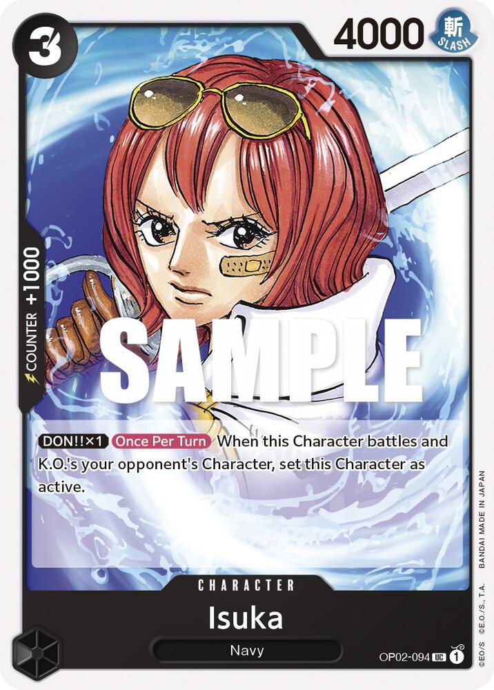 Isuka OP02-094 Uncommon Paramount War One Piece Near Mint