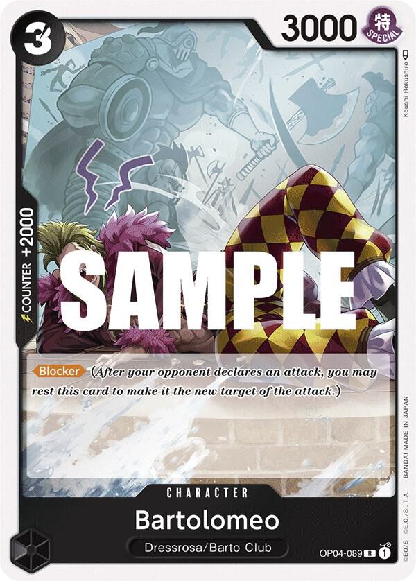 Bartolomeo OP04-089 Rare Kingdoms of Intrigue One Piece Foil Near Mint