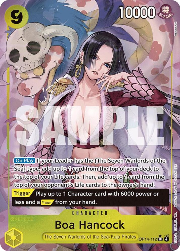 Boa Hancock OP14-112 Super Rare The Azure Sea's Seven One Piece Foil Near Mint