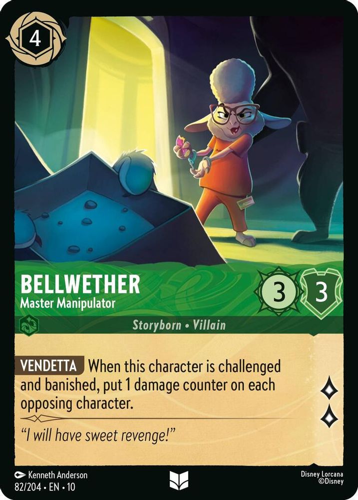 Bellwether - Master Manipulator 82/204 Uncommon Whispers in the Well Lorcana NM